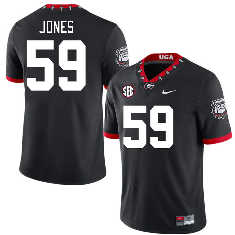 #59 Broderick Jones Georgia Bulldogs Jerseys Football Stitched-100th Anniversary